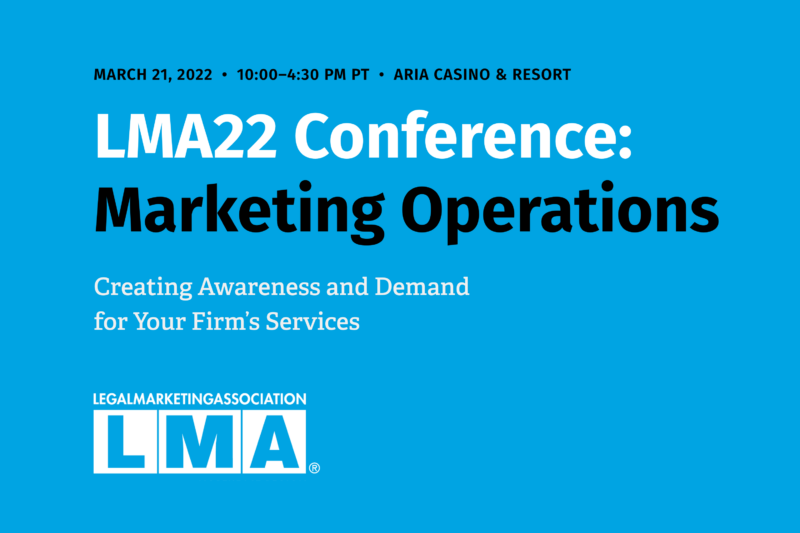 LMA22 Conference: Legal Marketing Operations