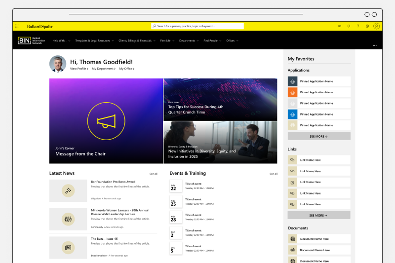 Custom Intranet Redesign