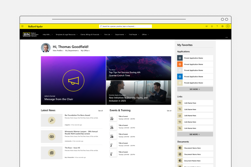 Custom Intranet Redesign