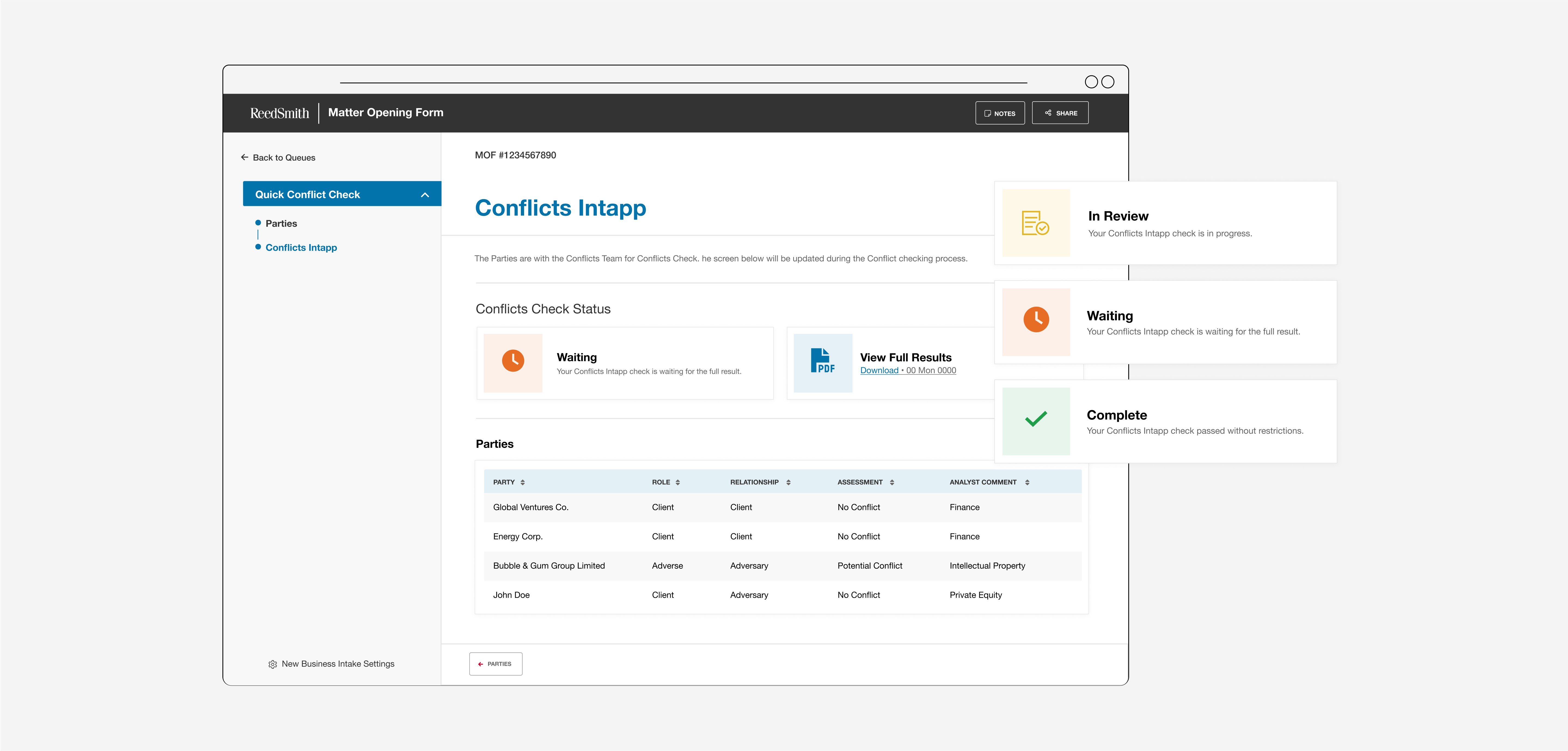 Intapp Conflicts